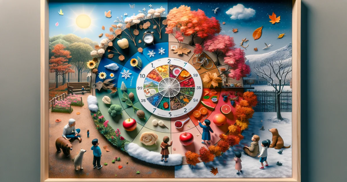 Quadros Sensoriais de Estações: Uma Jornada Visual e Tátil pelo Ciclo Anual