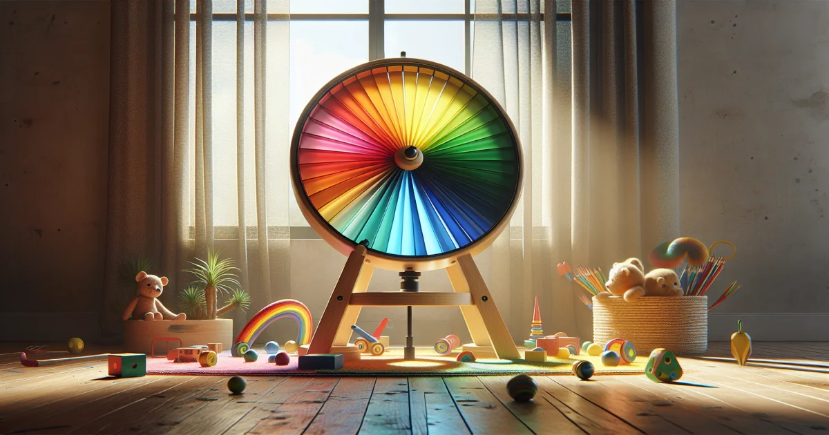 Roda de Cores Giratória: Explorando o Arco-Íris de Forma Interativa e Lúdica
