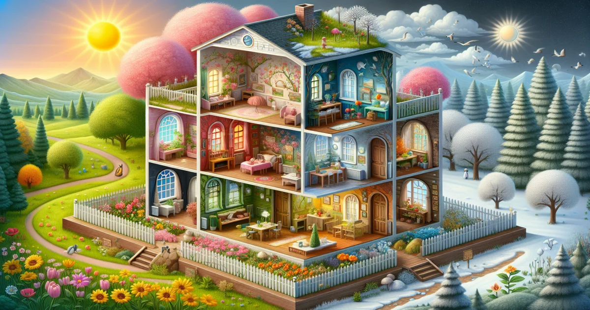 Casinha das Estações: Um Mundo em Miniatura para Explorar Clima e Cores