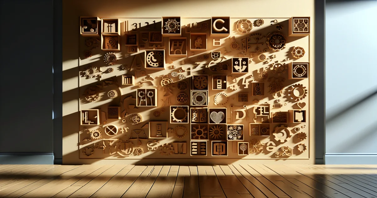 Caixas de Luz e Sombra: Explorando Letras, Números e Formas na Penumbra