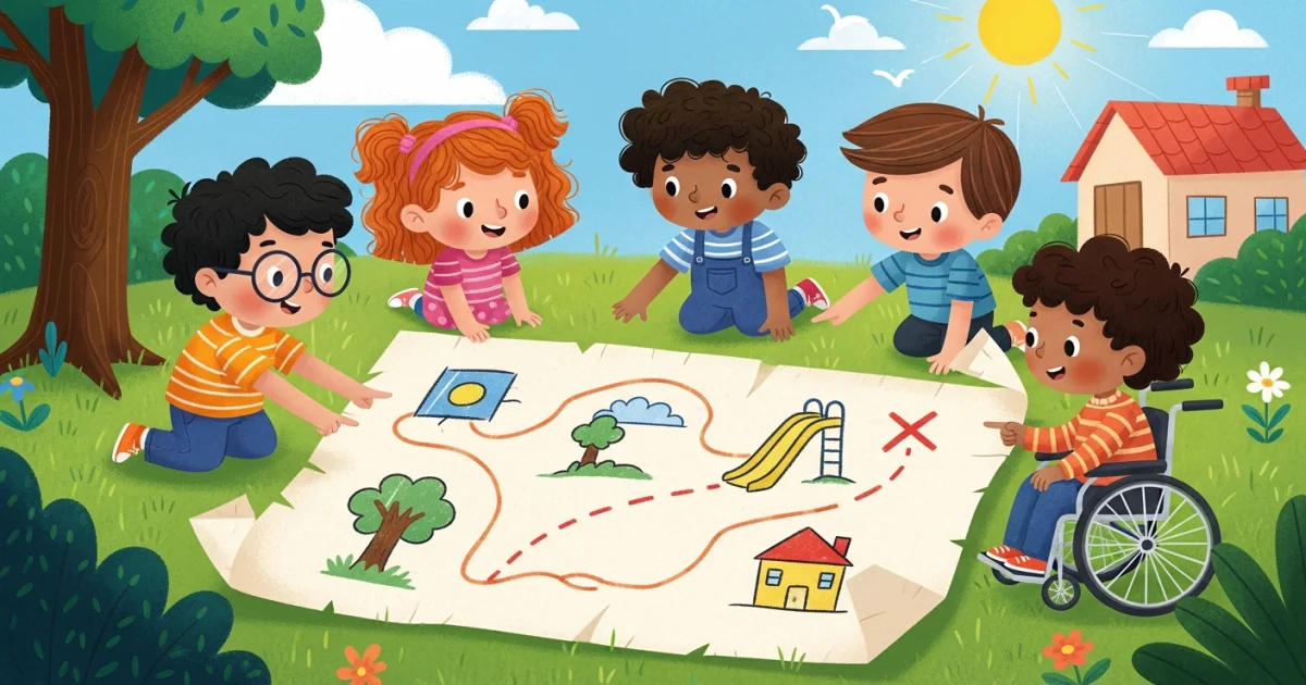 Pequenos Cartógrafos: Como Ensinar Orientação Espacial e Mapeamento Brincando