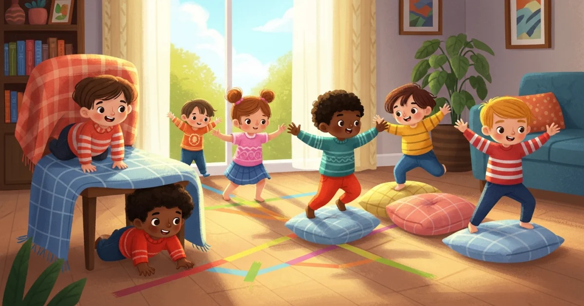 Circuitos de Heróis em Casa: Transformando o Sofá em uma Aventura de Aprendizagem Motora