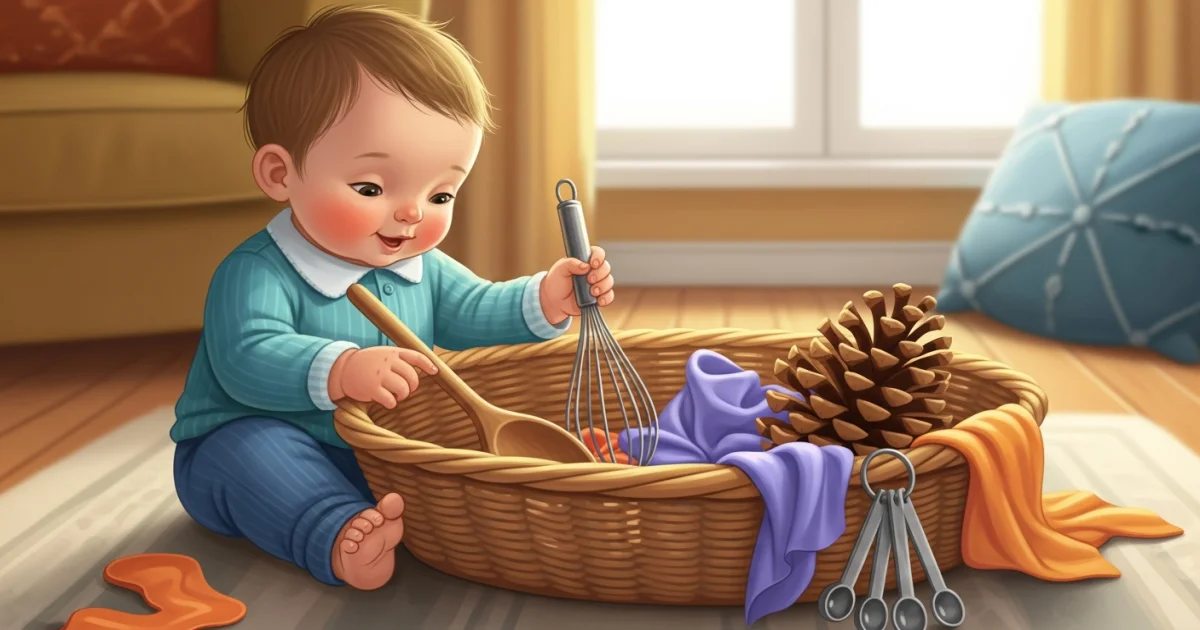 O Cesto dos Tesouros: Como Objetos Simples Despertam a Genialidade do seu Bebê (Brincadeira Heurística)