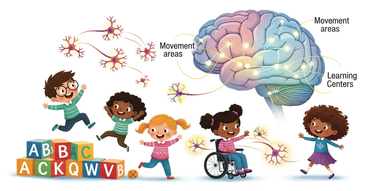 O Cérebro em Movimento: Por Que Correr e Pular Deixa seu Filho Mais Inteligente