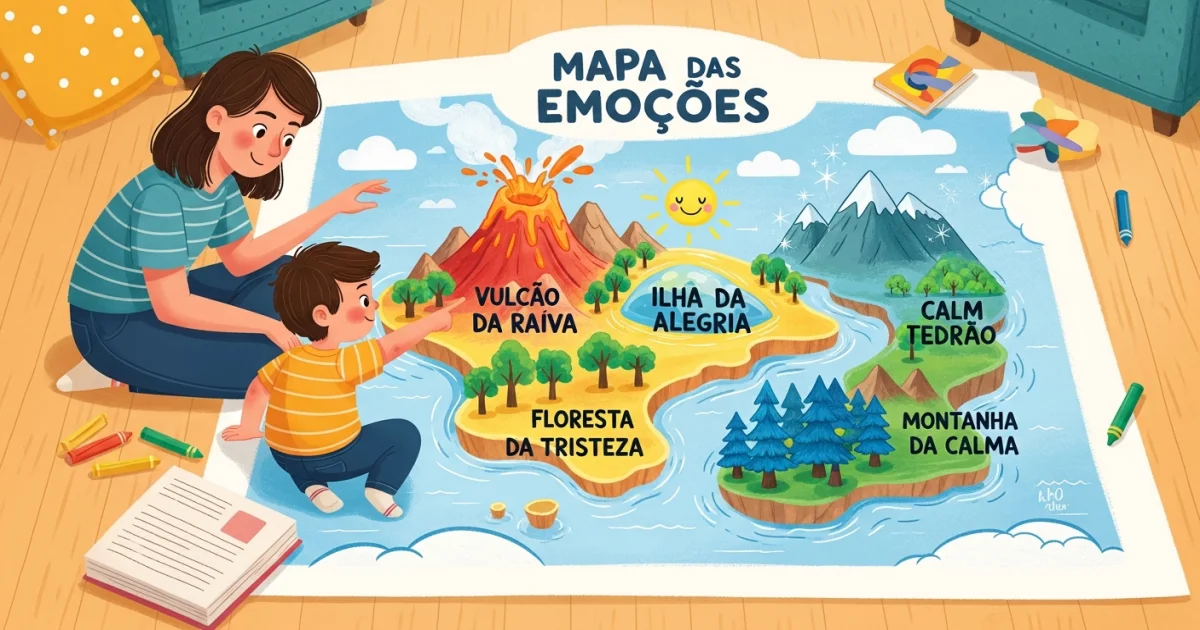 O Mapa das Emoções: Como Desenhar Sentimentos e Navegar pelas 'Tempestades' Infantis