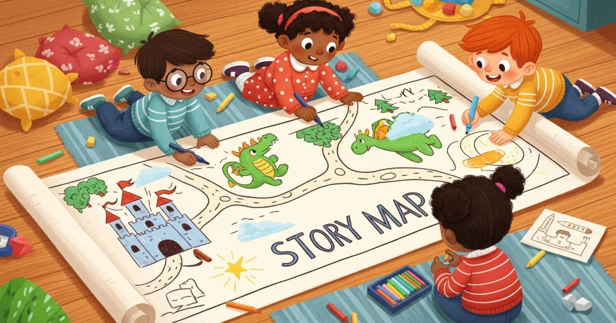 Mapas de Histórias: Desenhando Aventuras para Construir o Raciocínio Lógico Infantil