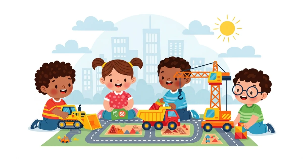 Pequenos Engenheiros: Como a Paixão por Veículos de Construção Edifica o Cérebro Infantil